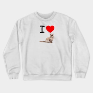 I HEART  PERSIAN CAT Crewneck Sweatshirt